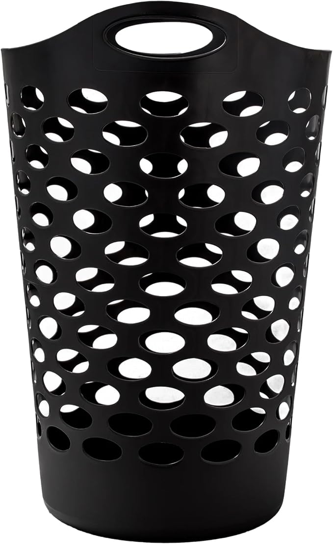 Flex Carrying Handles Laundry Hamper, Black - Image 3