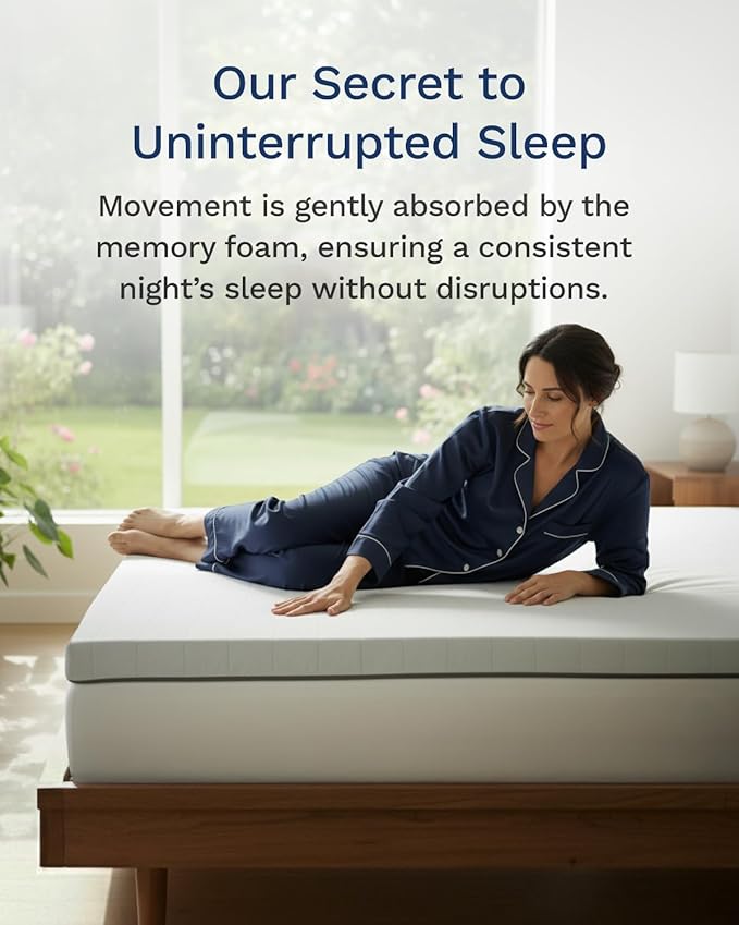 ViscoSoft Dusk 3-Inch Memory Foam Mattress Topper - Twin Mattress Topper, Washable Cover, Cooling & Back Pain Relief, CertiPUR-US Performance Tested and Certified Foam