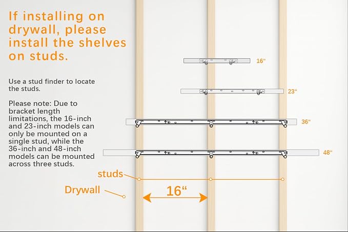 BAYKA Grey Floating Shelves for Wall, Set of 3, Wall Mounted Rustic Wood Shelves for Bathroom, Bedroom, Living Room, Kitchen, Small Hanging Shelf for Books/Storage/Room Decor, 15.7in - Image 9