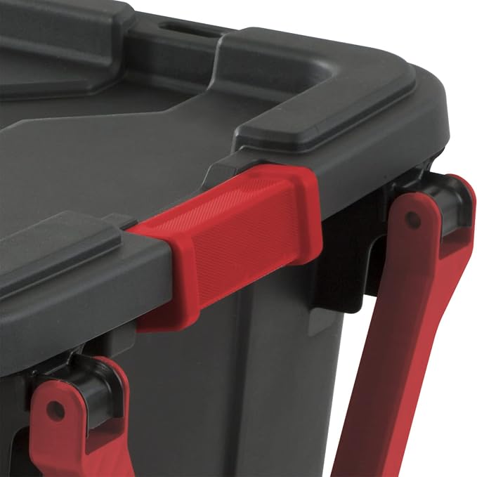 Storage Bins 40 Gallon Heavy-Duty Plastic Storage Bins, 2 Pack Container Totes with Durable Lid and Secure Latching Buckles, Stackable, Tough Storage Containers for Garage and Metal Rack Organizing - Image 8