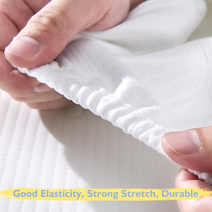 Waterproof Pack and Play Mattress Protector, Quilted Pack and Play Mattress Pad Cover Ultra Soft and Breathable, Playard Sheet Protector 39inch X 27inch fits for Baby Foldable and Playard Mattress