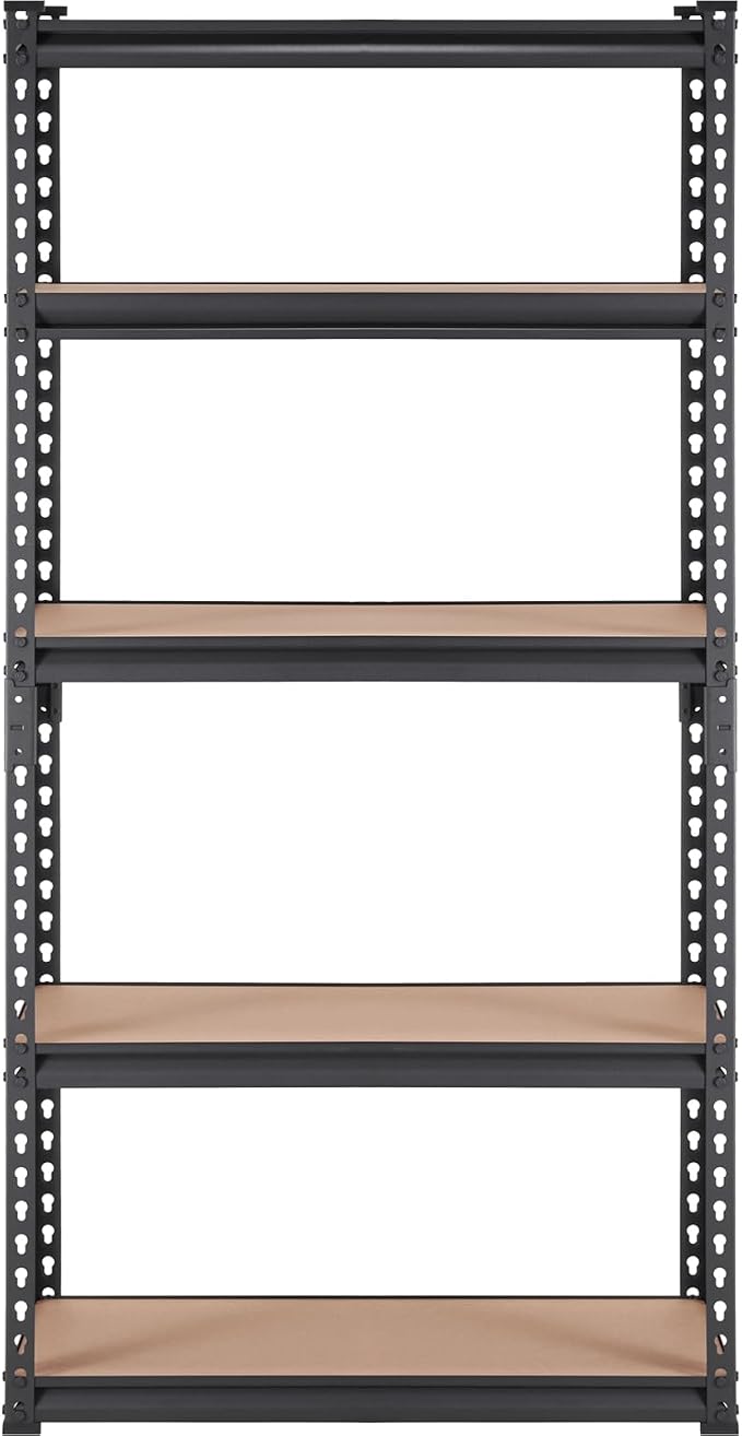 VEVOR Storage Shelving Unit, 5-Tier Adjustable, 2000 lbs Capacity, Heavy Duty Garage Shelves Metal Organizer Utility Rack, Black, 30" L x 12" W x 60" H for Kitchen Pantry Basement Bathroom Laundry - Image 9
