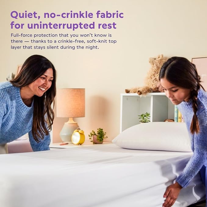 Purple Deep Pocket Waterproof Mattress Protector - King Size, Fits Mattresses 15.5" - 20" - Durable Protection with Comfort-First Design for All Mattress Types