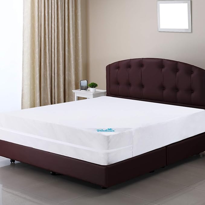 Waterproof Mattress Protector (3/4/5/7/9/13Inches) King, Zippered Mattress Cover, High Profile Mattress Encasement, 6 Sides Wrapping