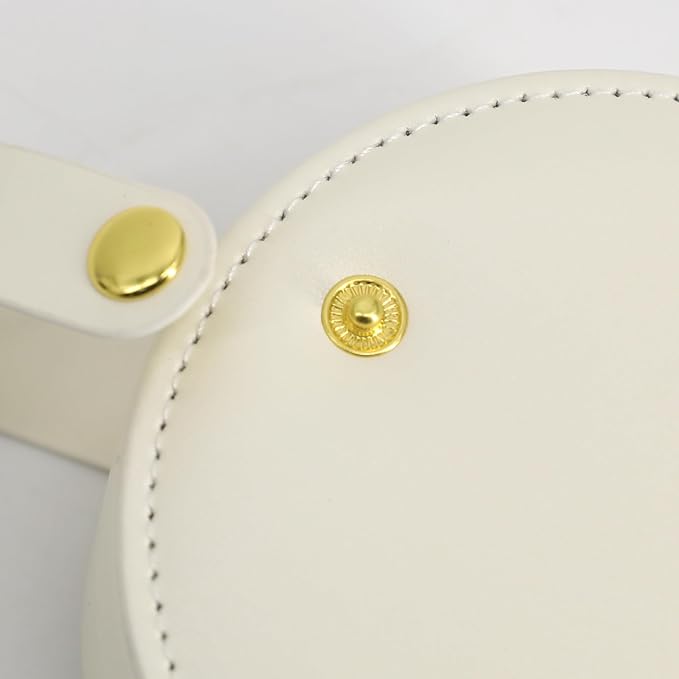COLLECTIVE HOME - Travel Jewelry Case, Elegant Half-Moon Design with Gold Monogram, Detachable Handle, Personalized Accessory Organizer, Gift for Fashion-Forward Women and Teens (z) - Image 7