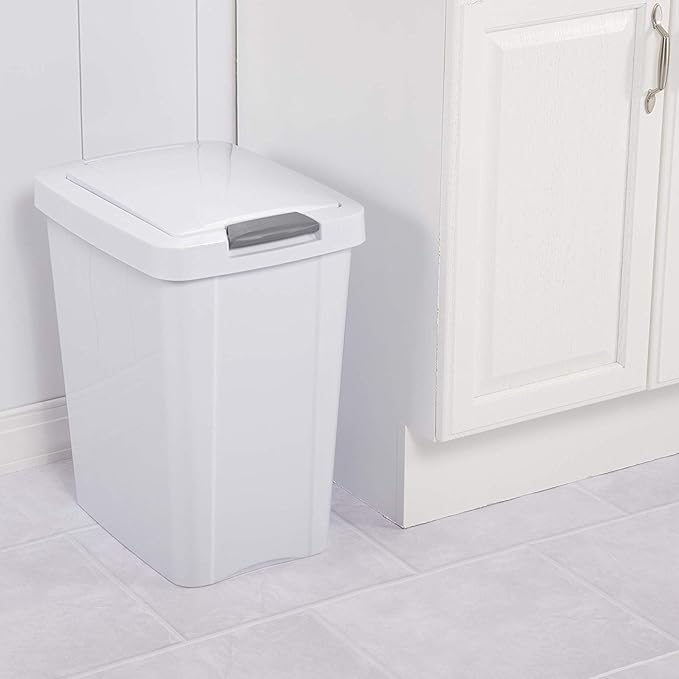 STERILITE 10438004 Touch Can, White, 7.5 Gallon - Image 3