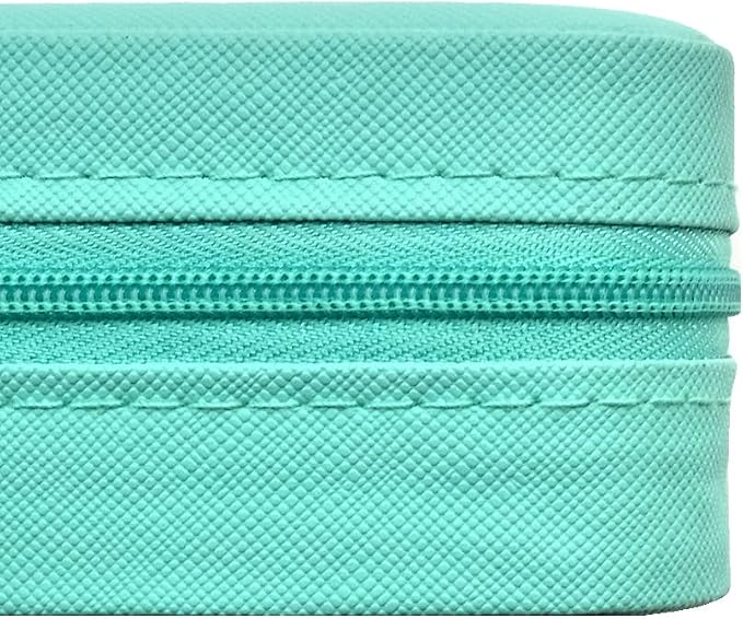 TRODANCE Mini Jewelry Travel Case, Small Portable Jewellry Organizer Box Portable Display Storage Box for Rings Earrings Necklaces, Gifts for Girl, Women, Wedding, Birthday, Mom, Mother's Day (Blue) - Image 6