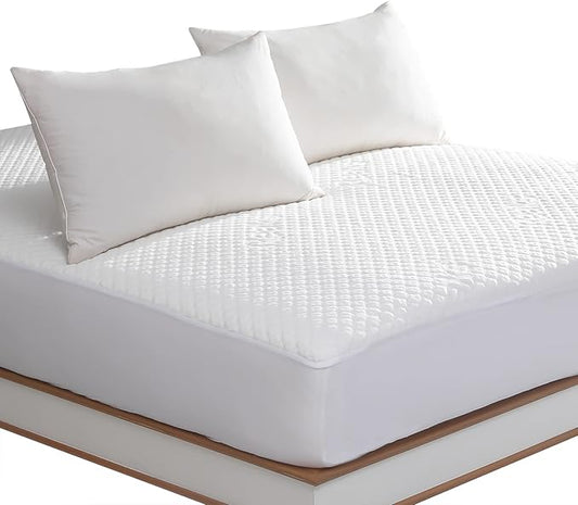 California King Size Waterproof Mattress Protector Fitted Mattress Pad Cover with Deep Pocket Up to 18''