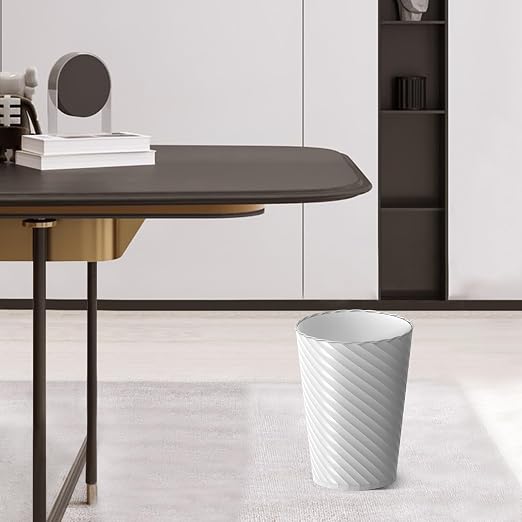Bathroom Trash Can, 3 Pack 1.8 Gallons Small Trash Can with Trash Bags, Bathroom Garbage Can, Plastic Trash Bin, Round Waste Basket for Living Room, Bedroom, Office, Kitchen, Compact Space (White) - Image 7