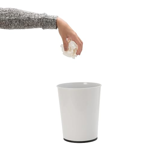 Bath Bliss 5 Liter Small Wastebasket | 2 Pack | Round Open Top | Trash Can | Bathroom | Bedroom | Kitchen | Office | Dorm | Disposal Waste Bin | Garbage | White - Image 4