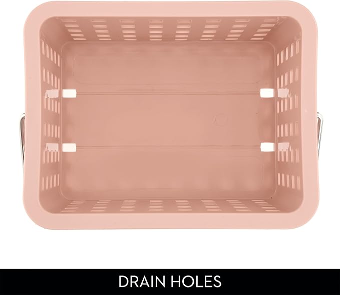iDesign Small Shower Caddy with Handle, Portable Shower Organizer for Dorm or Bathroom, 3-Pack, Pink - Image 7