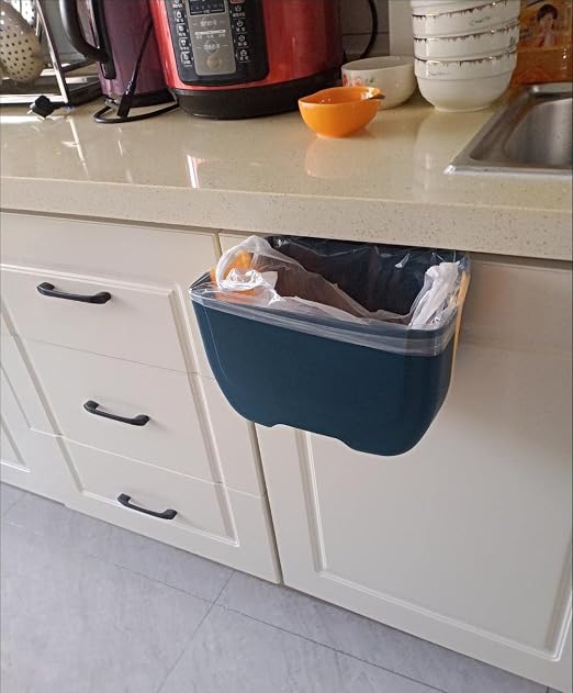Hanging Folding Mini Trash Can for Kitchen Cabinet Door, Small Collapsible Garbage Bin Under Sink,Wall Mounted Folding Waste Bin- Mini Garbage Container for Cabinet/Bedroom/Bathroom (3L) (Black) - Image 8