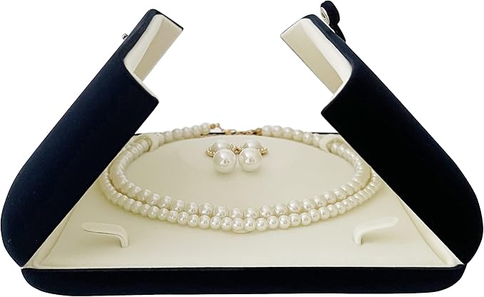 Premium Grade High End Presentation Blue Velvet Jewelry Box for Ring Necklace Bracelet Whole Set (Jewelry is not included) by SVEADISPLAY