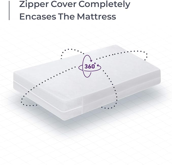 BLISSFORD Plastic Mattress Protector Zippered Full, Waterproof Vinyl Mattress Cover, Heavy Duty Noiseless Mattress Encasement
