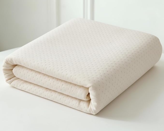 Deluxe Cooling Organic Percale Mattress Protector Twin XL Size - 100% Waterproof - Crisp, Breathable Percale Feel - OCS Certified 280GSM 3D Air-Knit Breathable Mattress Pad - Noiseless Deep Pocket