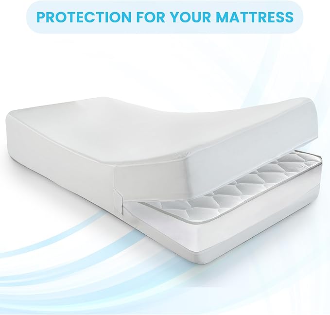 LUX Décor King Zippered Mattress Encasement (Pack of 10) - 14 Inches Deep, Waterproof Mattress Protector - Breathable, Noiseless & Soft 6 Sided Cover - 78X80