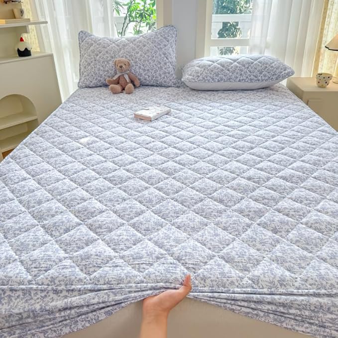 Mattress Protector, Soft Breathable Noiseless Mattress Cover with Stretchable Pockets for 6-11 inches Mattress, Machine Washable (06,King 72"x80")