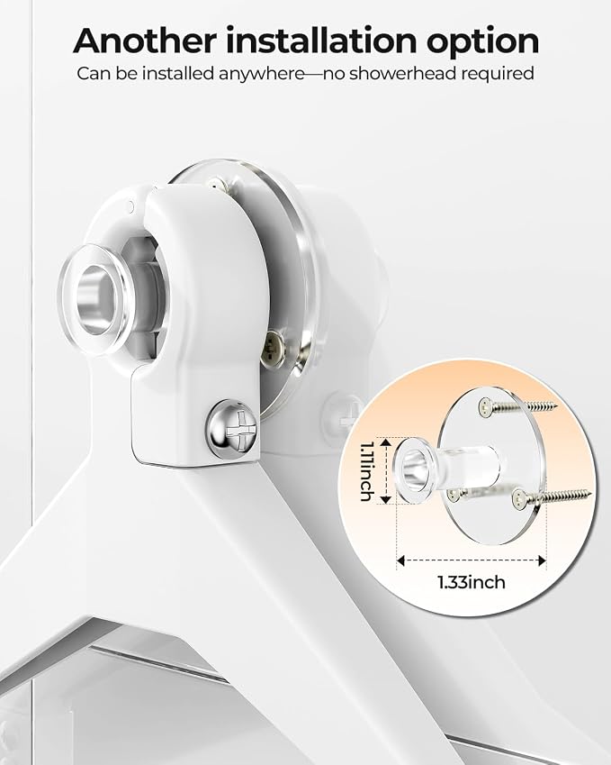 ODesign 2 Tier Height-Adjustable Shower Caddy Hanging Anti-Swing-Over The Shower Head Caddy-Storage Organizer Bathroom Shelves Basket-White - Image 6