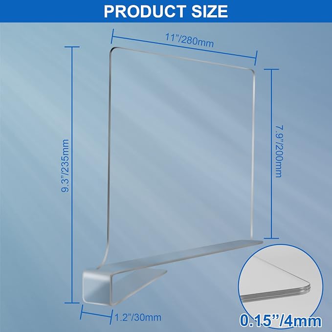 Acrylic Shelf Dividers for Closet Organization 8PCS Closet Shelf Divider Closet Dividers for Shelves Shelf Organizer for Closet Shelf Organizer for Wood Closet Separator Clear - Image 6
