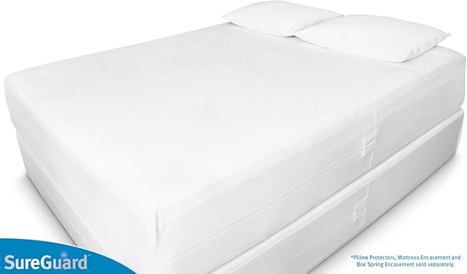 Full XL (9-12 in. Deep) SureGuard Mattress Encasement - 100% Waterproof, Bed Bug Proof, Hypoallergenic - Premium Zippered Six-Sided Cover