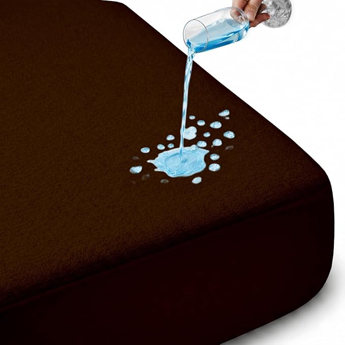 SGI bedding Waterproof 78X80 King Mattress Protector – 15" Deep Pocket, Soft Noiseless & Breathable Fitted Style Bed Cover, Skin- Friendly Protection Against Moisture, Spills & Stains – Chocolate
