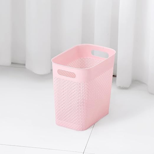 UUJOLY Plastic Small Trash Can Wastebasket, Garbage Container Basket for Bathrooms, Laundry Room, Kitchens, Offices, Kids Rooms, Dorms, (Pink, 2 Pack/3 gallons) - Image 5