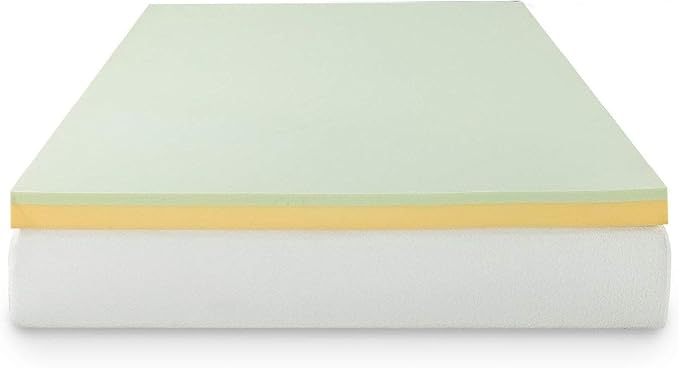 Zinus Green Tea Memory Foam Mattress Toppers, Short Queen (AZ-GTFT-300SQ)
