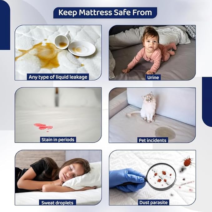 1 Piece Waterproof Mattress Protector Alaskan King Size Fits Up to 18" Inch Deep Pocket Pad Cover Fitted Style Super Soft Terry Fabric Vinyl-Free Burgundy Solid