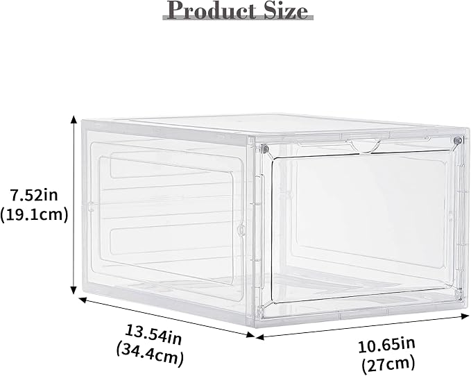 LXLXXL Storage Bins with Lids, 9 Pack Plastic Storage Containers with Magnetic Door, 19 Qt Stackable Clear Storage Box for Home, Office Organizing - Image 6
