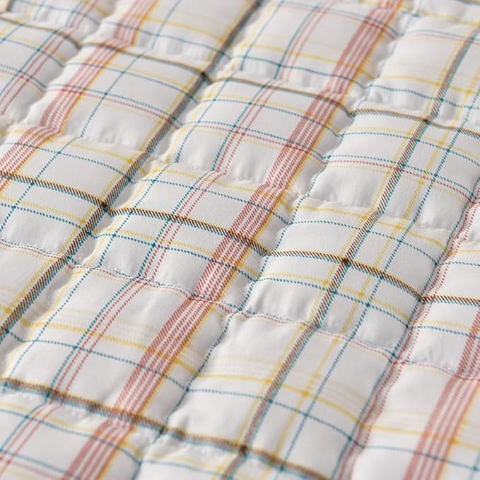 Mattress Pad Cal-King，Breathable，Non-Slip Mattress Protector with Elastic Straps，Quilted Mattress Topper Cover for Adults and Kids，Raw Cotton，Washable