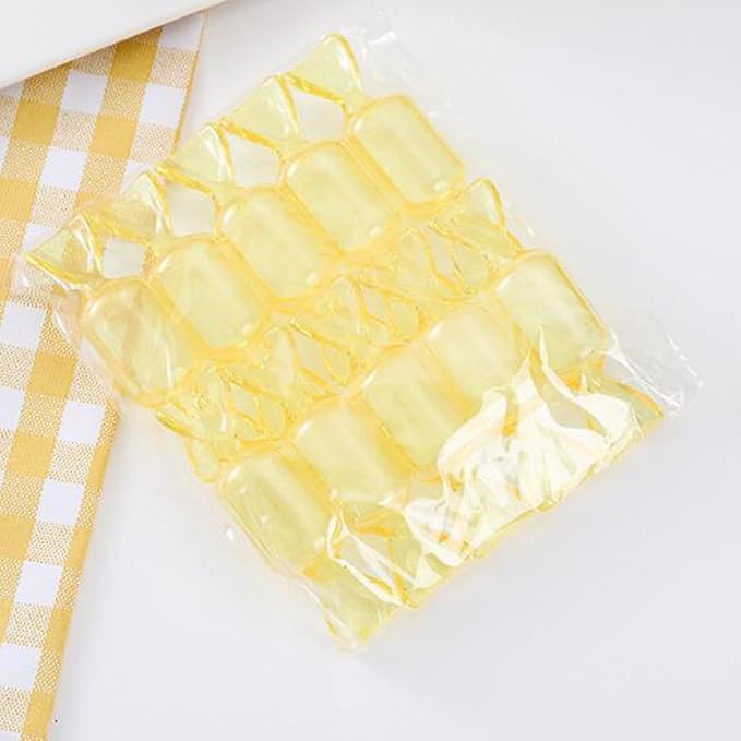 FZBNSRKO 50 Pcs Clear Candy Shaped Jewelry Box,Mini Jewelry Organizer Boxes Lovely Plastic Candy Container DIY Jewelry Accessories for Wedding Party Travel Valentine's Day(yellow) - Image 6