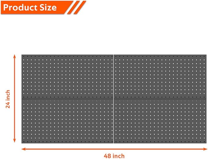 Ultrawall 4 Pcs Metal Pegboard Wall Panels, Peg Boards for Garage Tool Storage - Image 3
