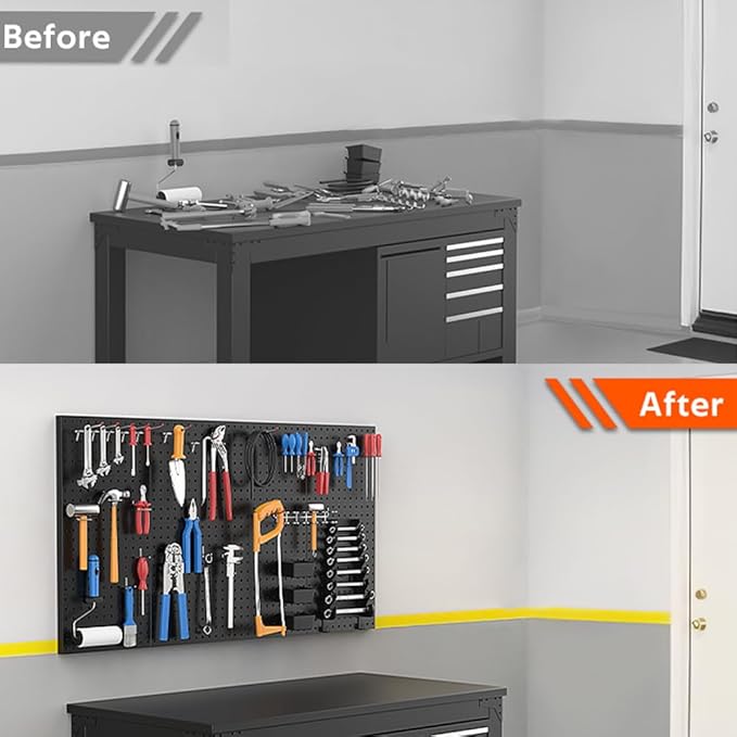 Ultrawall 4 Pcs Metal Pegboard Wall Panels, Peg Boards for Garage Tool Storage - Image 5
