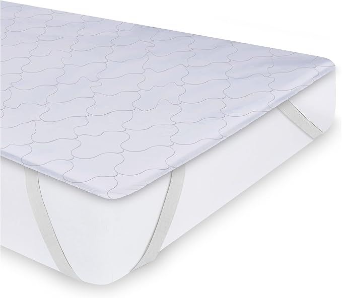 Quilted Mattress Pad Cover 48 x 75 in. Super Single Luxury Quilted Topper Protector Waterproof 100%, Heavy Duty Top Cover Bed Protection Cloud-Quilted & Breathable Cotton Top