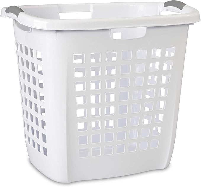 STERILITE 12258004 Carry Hamper, 19-7/8", White by Sterilite