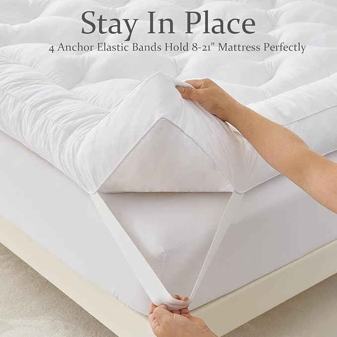 WhatsBedding 5 Inch Memory Foam Mattress Topper Twin Size, Supportive Fluffy Shredded Memory Foam Filled Pillow Top, Extra Soft Bed Topper for Back Pain Relief, 39x75x5 Inch
