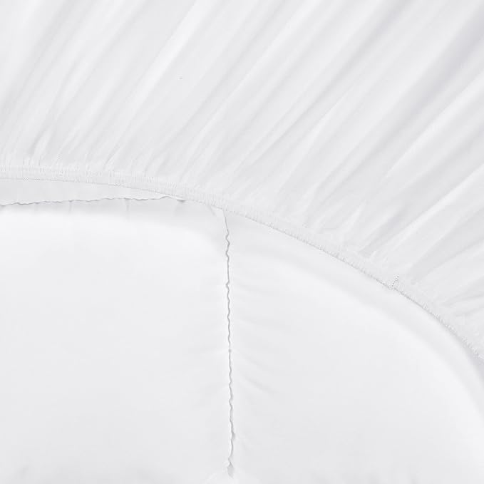 SERTA Down Illusion Soft Hypoallergenic 2 inch Pillowtop Simple Fit Mattress Topper, Twin, White