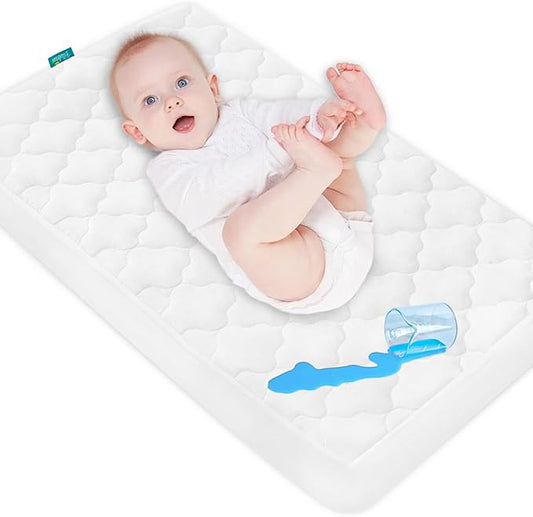 Cradle Bassinet Mattress Pad Cover for 36" ?? 18" Standard Cradle Mattress, Ultra Soft Microfiber Surface and Extra Waterproof Layer, Washer & Dryer Friendly