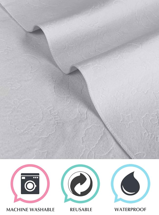 American Baby Company 2 Pack Waterproof Flat Crib Mattress Pad Cover 52" x 28" - Quilted, Noiseless, Soft & Breathable Crib and Toddler Mattress Protector for Babies, Adults and Pets