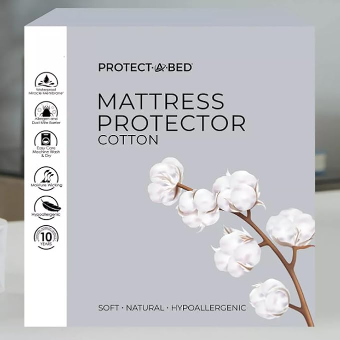 Protect-A-Bed Cotton Jersey Mattress Protector, Twin XL