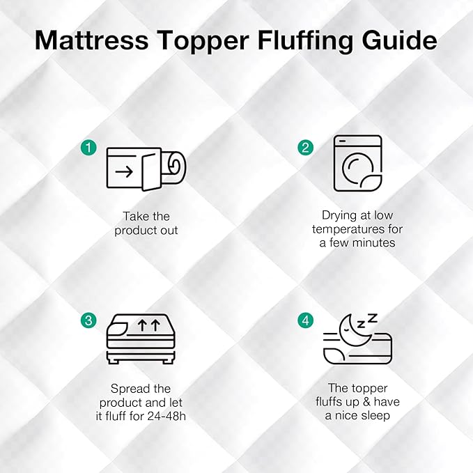Novilla Queen Mattress Topper, Extra Thick Pillow Top Mattress Pad, Down Alternative Fill Breathable Cotton Cover, 8-21" Deep Pocket Soft Bed Topper for Back Pain Relief
