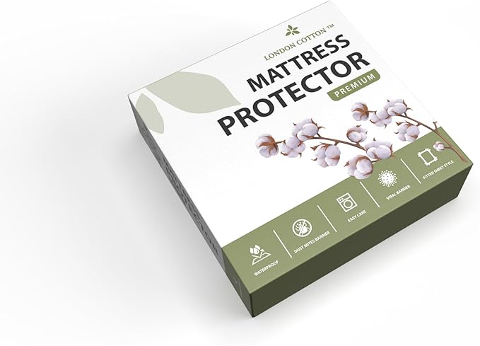 Premium Twin XL Size Mattress Protector 100% Waterproof Mattress Protector Breathable Deep Pocket Washable Bed Cover College Dorm Size (Twin XL)