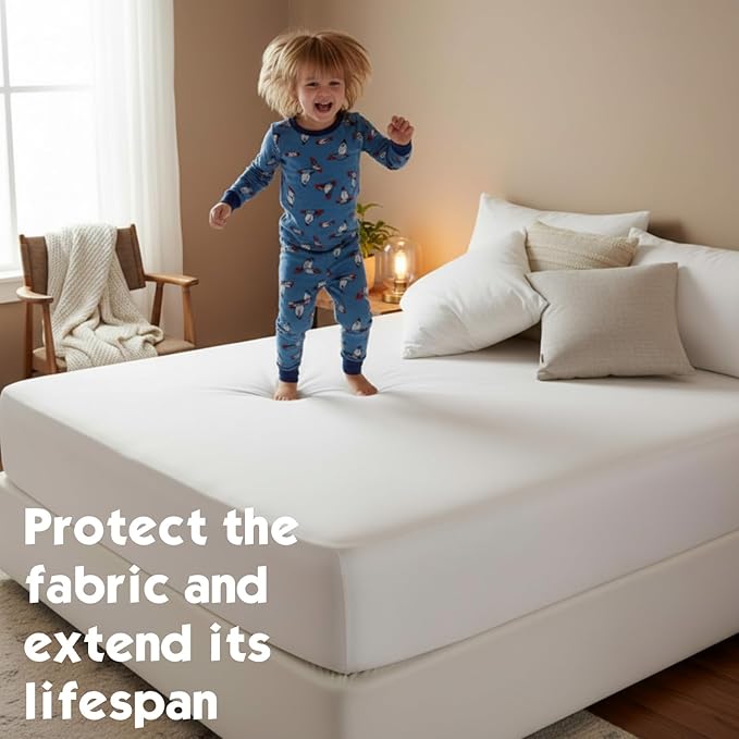 10 Pack Mattress Topper Cover Memory Foam Protector Queen Size Waterproof White Mattress Pad with Deep Pocket 3"-15" Depth, Soft & Breathable Bed Cover for Hotel Dorm Room Bedroom