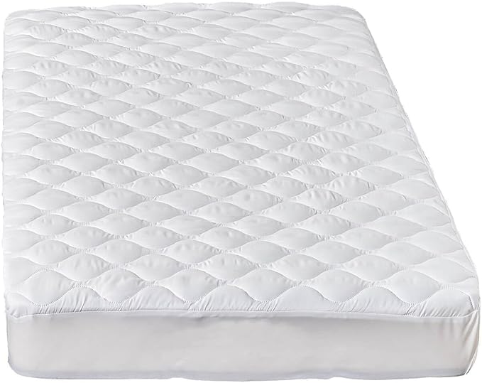 Waterproof Quilted Twin XL Mattress Protector Pad for College Dorm Room Extra Long Twin or Adjustable Bed Padded Fitted Matress Cover White
