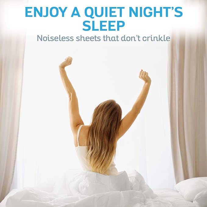Sures Waterproof Mattress Protector - California King Size Bedsheet - Fitted Machine Washable Bed Sheet - Vinyl Free Bedwetting Cover Pad - for Kids, Adult, Elderly