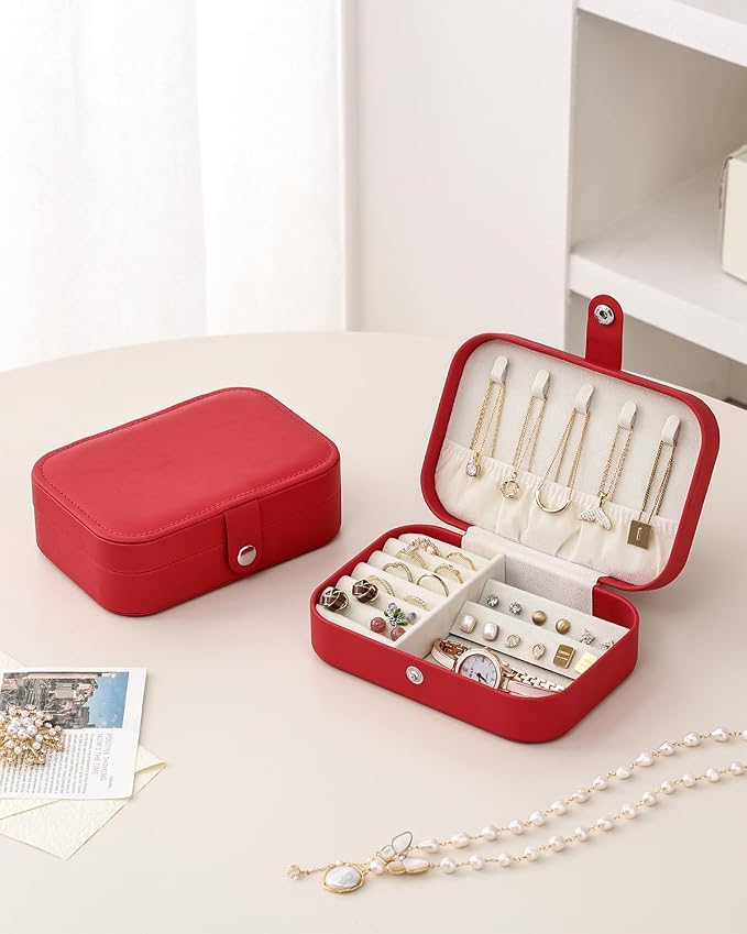 CASEGRACE Jewelry Box For Women Portable Travel Jewelry Case for Necklace Earring Rings Jewelry Holder Case Gift Box Girls - Image 7