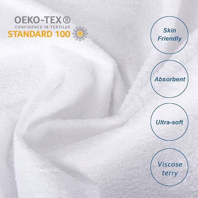 Moonsea Crib Mattress Protector Waterproof,Mattress Cover Protector, Smooth Top Mattress Protector for Kids, Breathable Skin Friendly and Noiseless Fitted Sheet,Viscose Terry Top,1 Pack