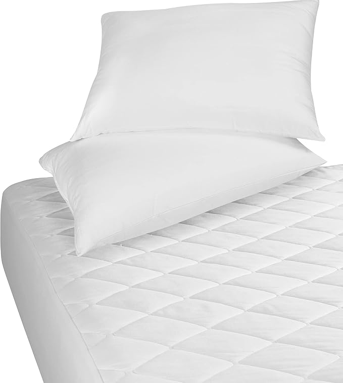 ZOYER Queen Mattress Cover, Quilted Waterproof Mattress Protector Queen Size, Hexagonal Design Mattress Pad Stretches Up to 16 Inches Deep Pocket, Breathable, Extra Soft Mattress Topper (White)