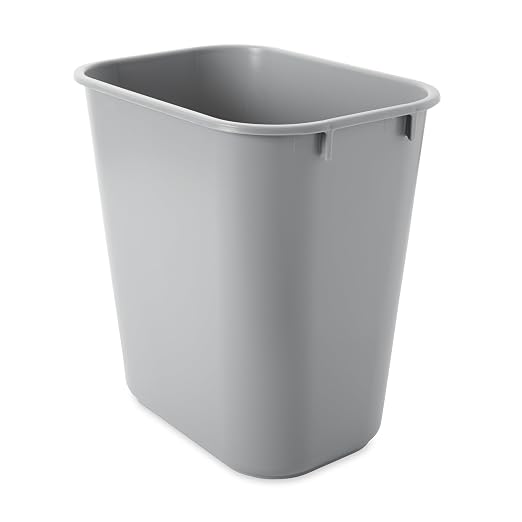 Rubbermaid Commercial Products Deskside Wastebasket/Trash Can, 3.25-Gallon/13-Quart, Gray, Plastic, for Bedroom/Bathroom/Office, Fits Under Desk/Sink/Cabinet - Image 2