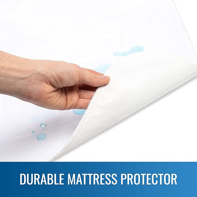 DMI Bed Pad Waterproof Sheet to be Used as a Mattress Protector, Pee Pad, Bed Liner, Incontinence Pad, Furniture Cover or Seat Protector, Not Reversible, Flat Fit, Machine Washable, 36 x 54